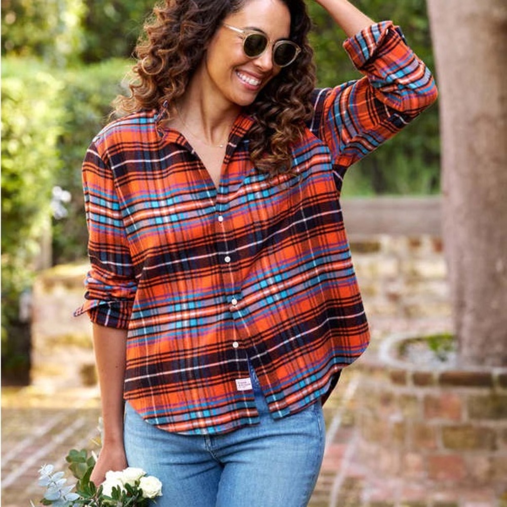 Frank & Eileen vibrant flannel shirt size L